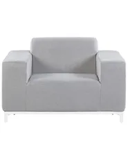 Gartensessel 2er Set ROVIGO Stoff Hellgrau_863096