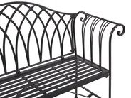 Gartenbank MILAZZO 130 cm Metall Schwarz_825344