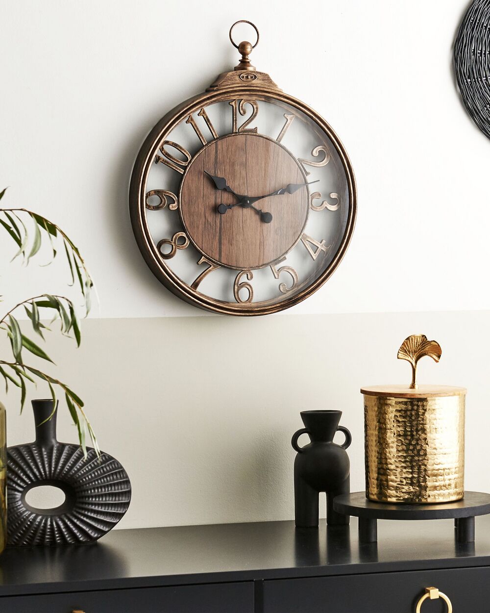 Wandklok ALCOBA 40 cm Bruin