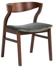 Esszimmerstuhl 2er Set MAROA Holz Dunkelgrün / Braun_1055099