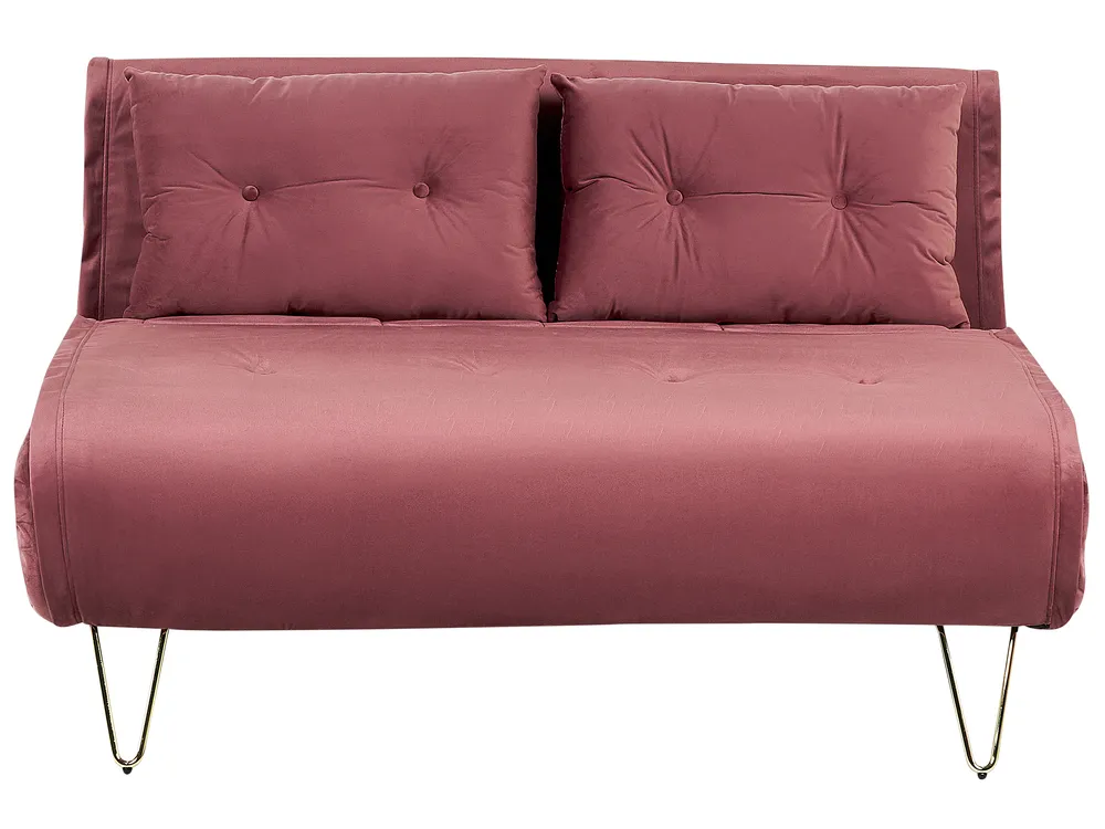 Sofa Set 3-Sitzer VESTFOLD Samtstoff Rosa_851636