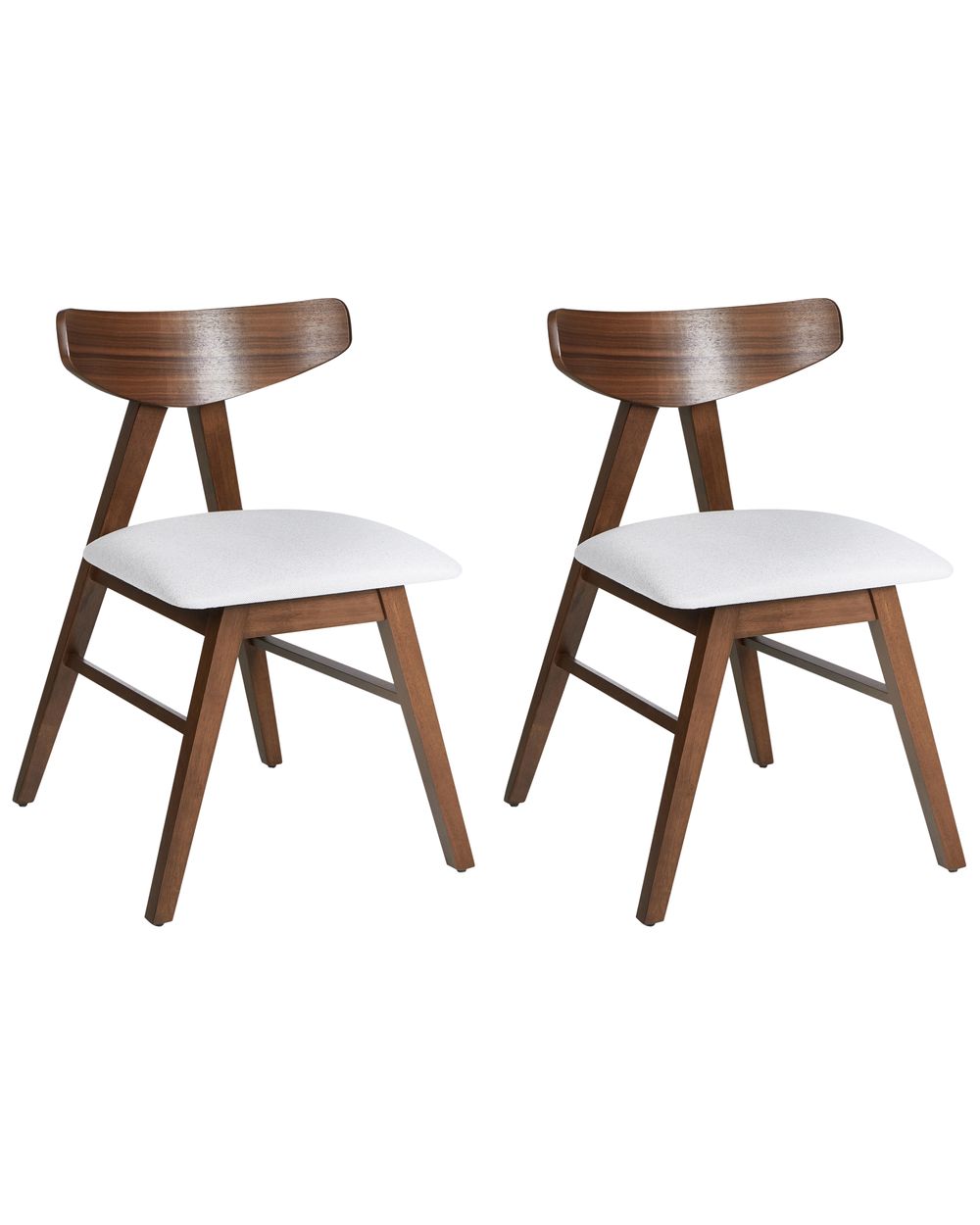 Set of 2 Dining Chairs LACOTA Wood Dark Brown/ Grey