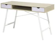 Home Office Desk CLARITA 120 cm 48 cm with Drawers Light Brown_710799