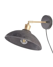 Wandlampe YERALA verstellbar Mangoholz Schwarz_867913