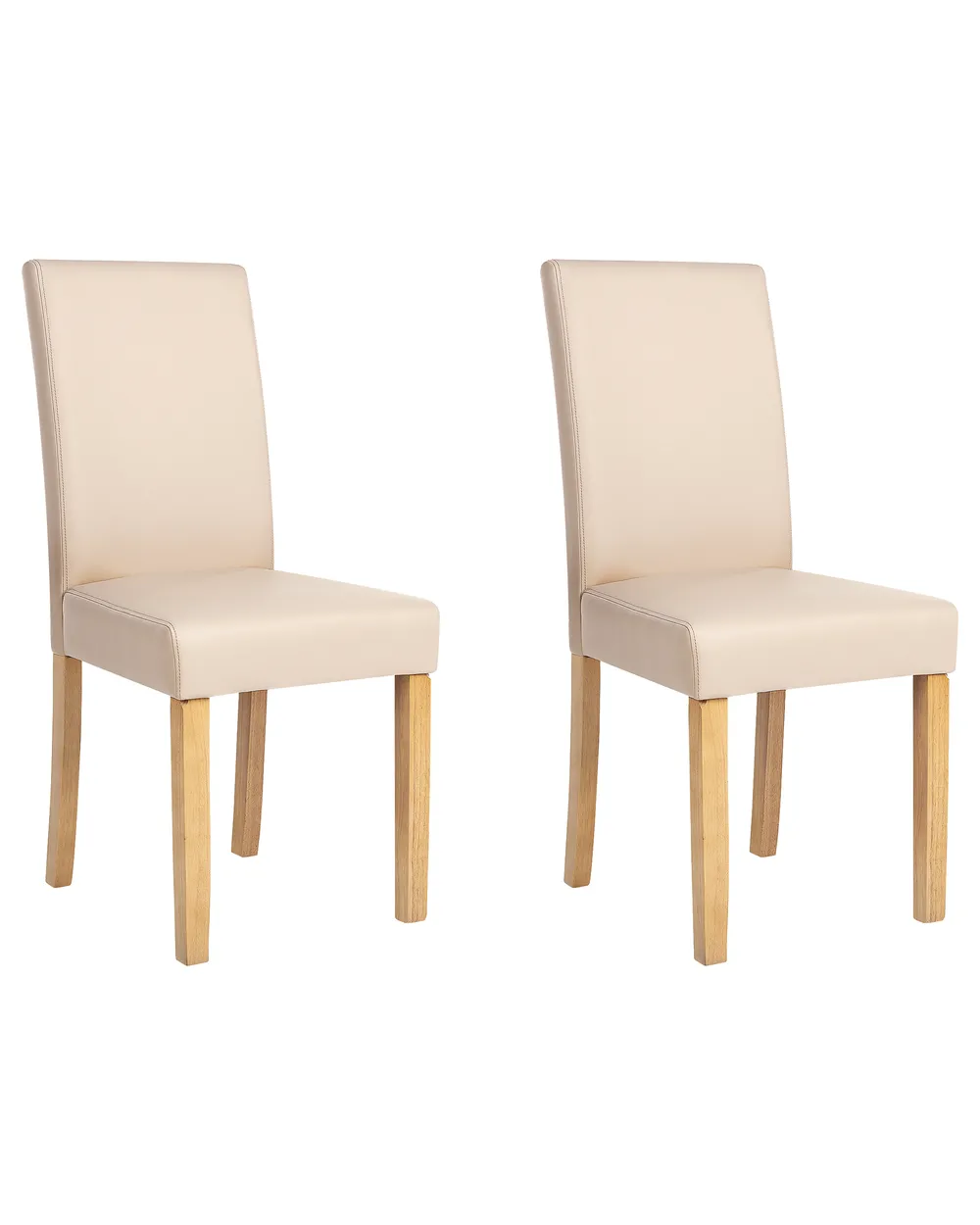 Esszimmerstuhl 2er Set BROADWAY Kunstleder Beige