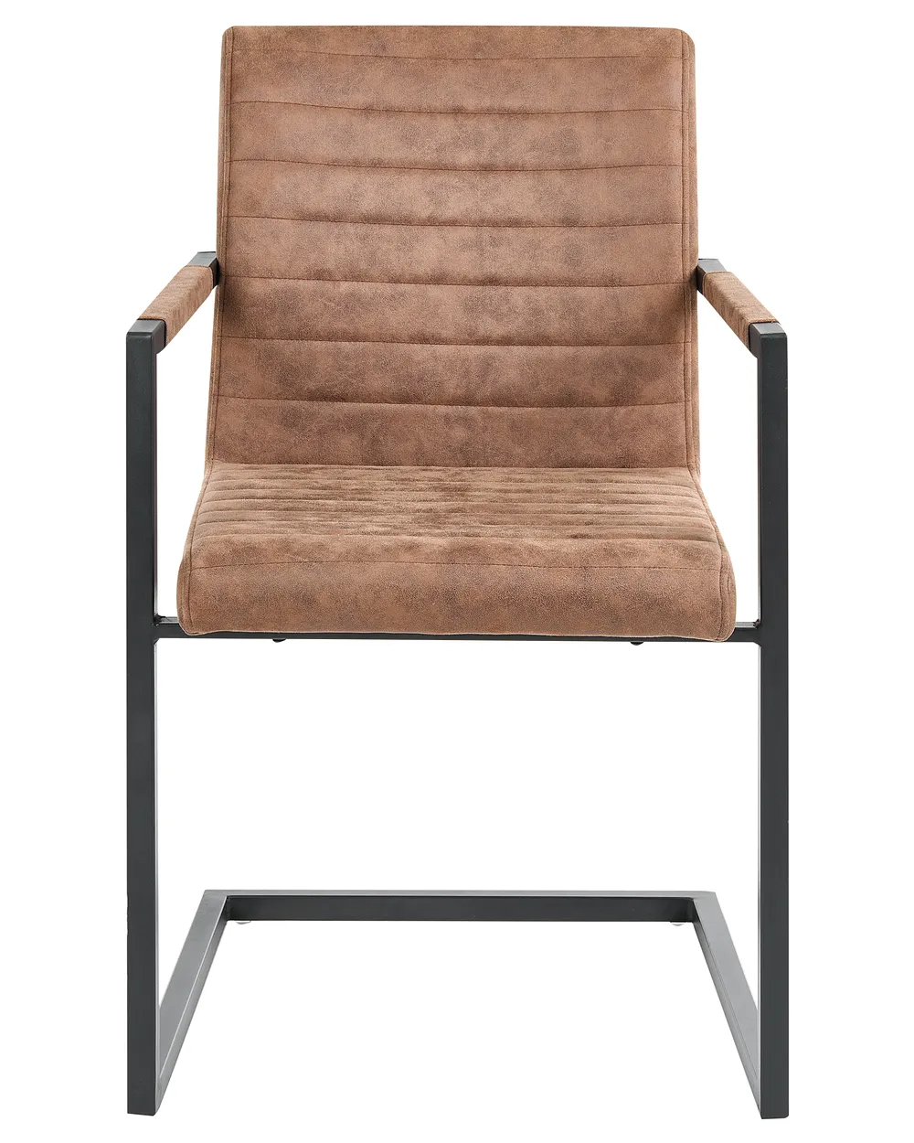 Set of 2 Conference Chairs BUFORD Faux Leather Brown_1156991