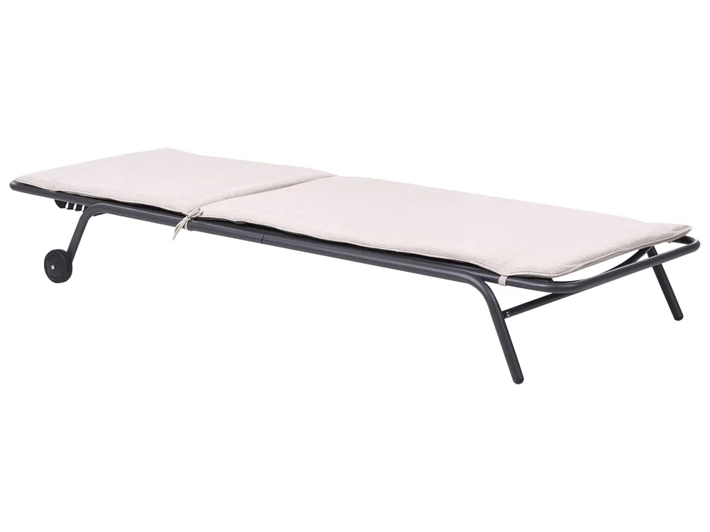 Sonnenliege VOLTERRA mit Relaxfunktion Metall Beige_1035727