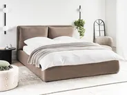 Bett mit Stauraum BAJONNA Bouclé Braun 160 x 200 cm_966173