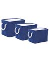 Aufbewahrungskorb 3er Set DARQAB Baumwolle Marineblau