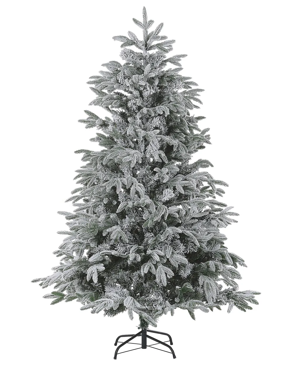 Knstlicher Weihnachtsbaum mit Schnee BASSIE 210 cm Wei - Beliani.de
