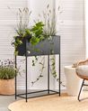 Blumentopf mit Beinen TAPIEN 70 cm Metall Schwarz
