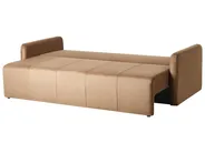 Schlafsofa 3-Sitzer EGGE Samtstoff Hellbraun_1020931