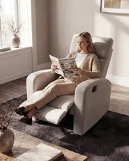 Recliner Chair VERDAL with Footrest Velvet Beige_1081138