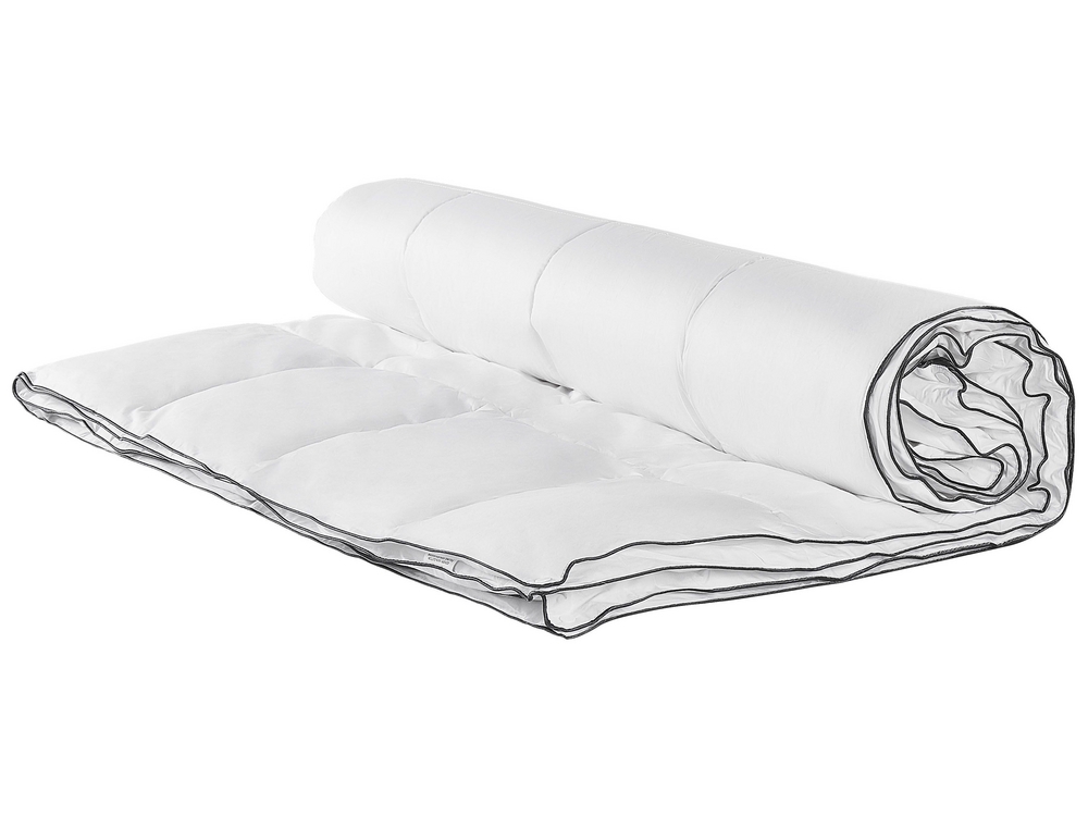 Piumone Matrimoniale 4 Stagioni 220x240 Cm - In Microfibra, Imbottitura 270g/m² | Trapunta Leggera E Morbida, Bianco - Foto 3