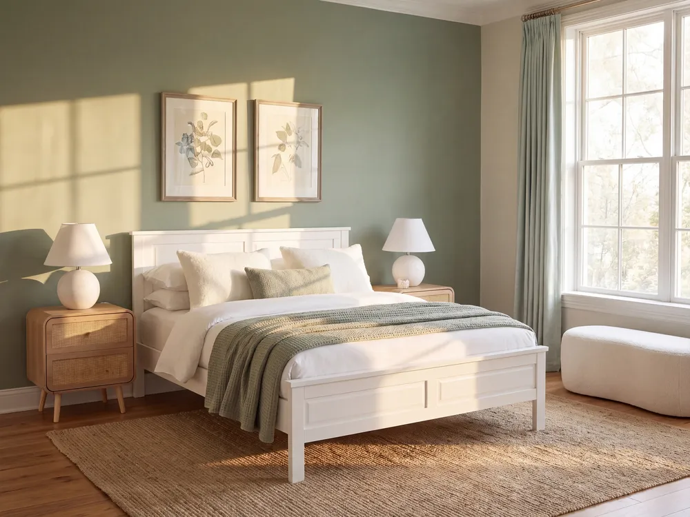 Bed Pine Wood OLIVET 160 x 200 cm (EU King Size) White_1149372