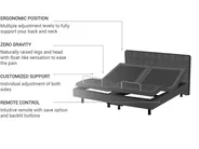 Adjustable Bed Fabric DUKE 160 x 200 cm (EU King Size) Dark Grey_771735