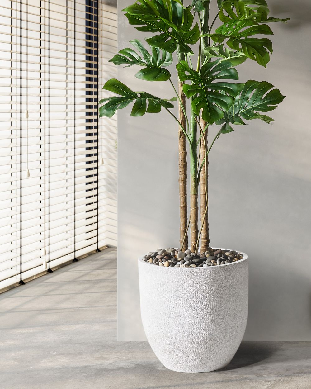 Blumenkübel KANNIA 46 cm Weiß