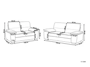 Living Room Set 5 Seater VOGAR Faux Leather Off-White_730294