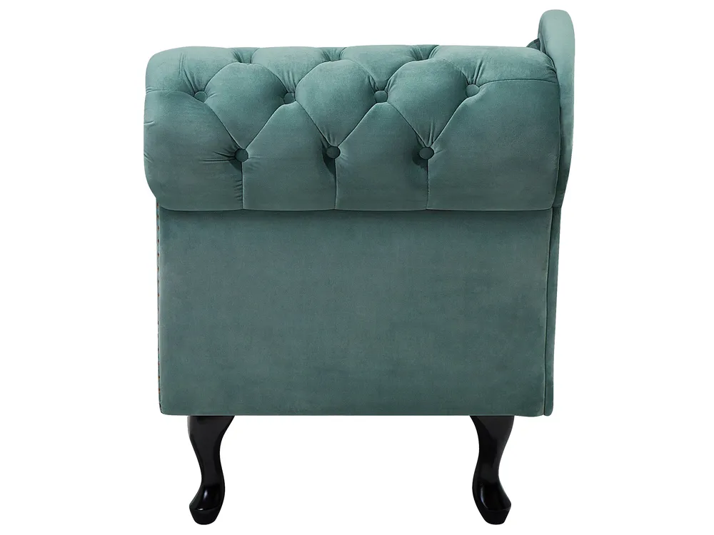 Right-Hand Chaise Longue NIMES Velvet Mint Green_712563