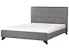 Bett mit Lattenrost Stoff AMBASSADOR 140 x 200 cm Grau