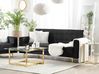 Schlafsofa 3-Sitzer ABERDEEN Samtstoff Schwarz