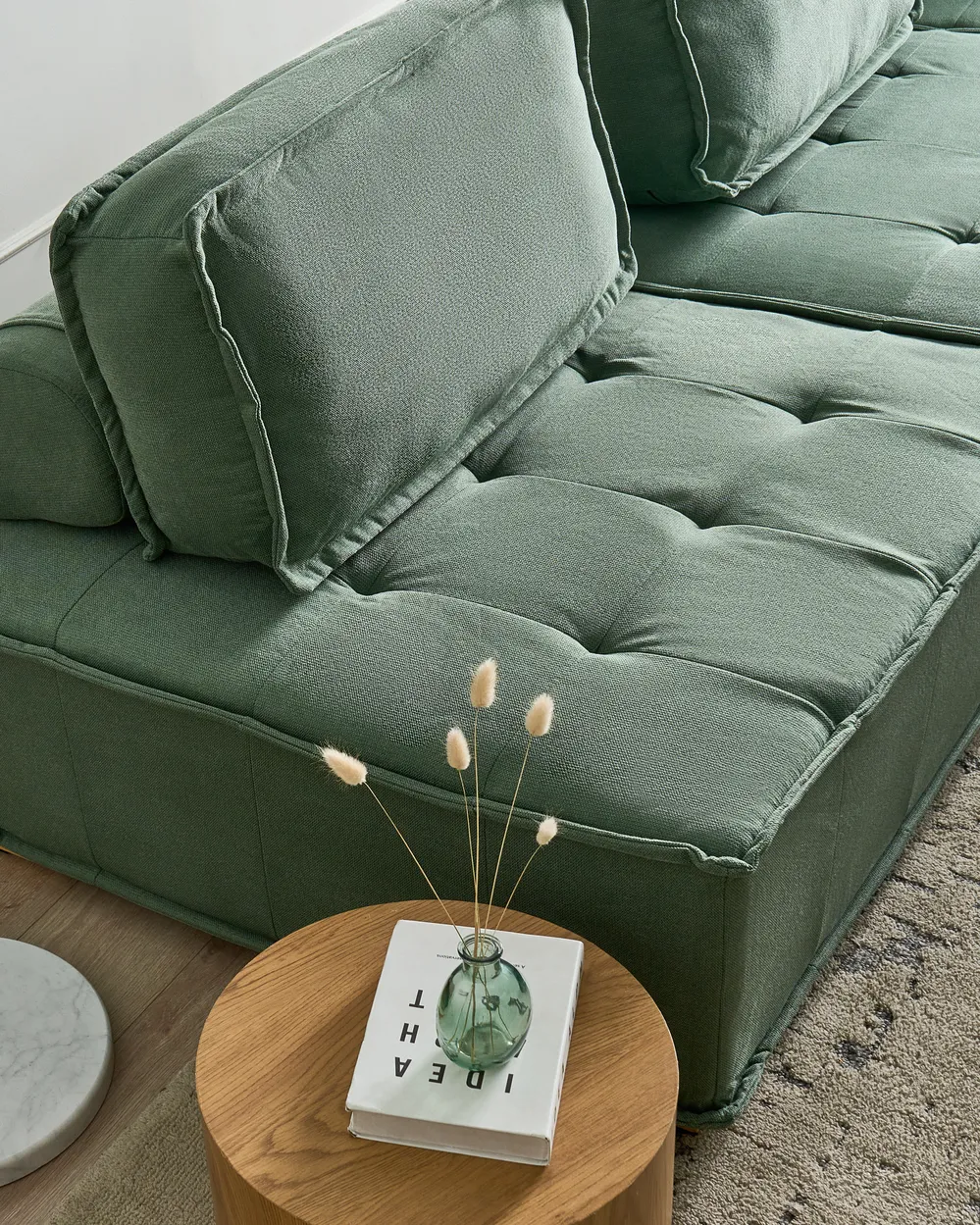Modulsofa 3-Sitzer TIBRO Stoff Hellgrün_1057864