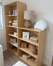 Bücherregal mit 5 Ebenen ZEHNA 197 cm Hellbraun_1063063