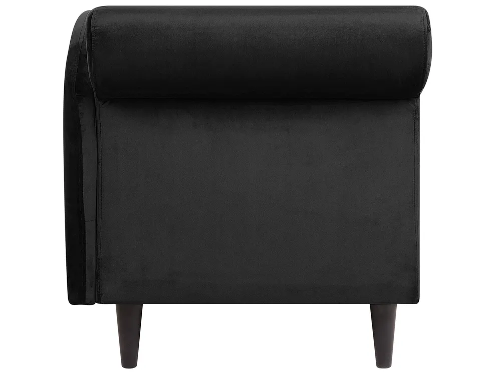 Left-Hand Chaise Longue LUIRO with Storage Velvet Black_729340