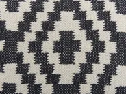 Pouf KNIDOS Wolle Schwarz / Weiß_826648