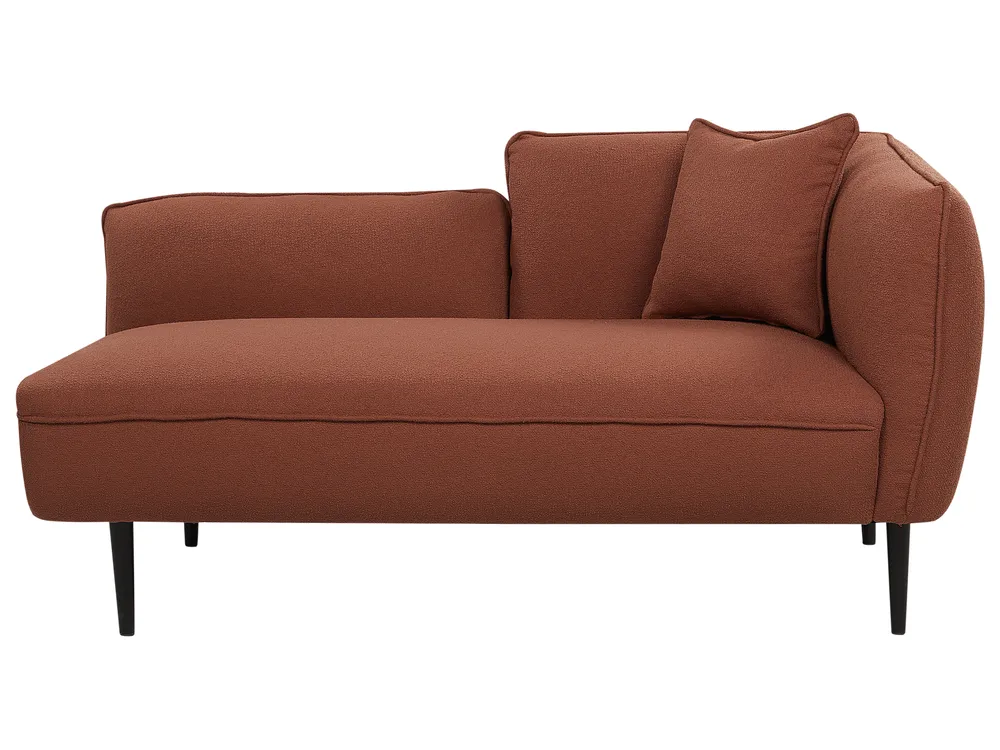 Rechtsseitige Chaiselongue CHEVANNES Bouclé Dunkelrot_895447