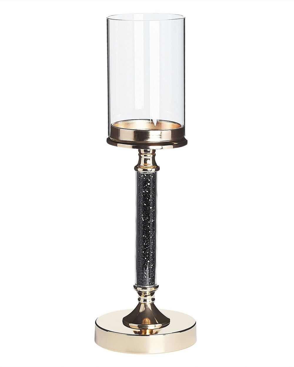 Candle Holder ABBEVILLE 41 cm Glass Black