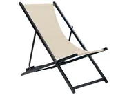 Klappbarer Liegestuhl LOCRI II Metall Beige_857169