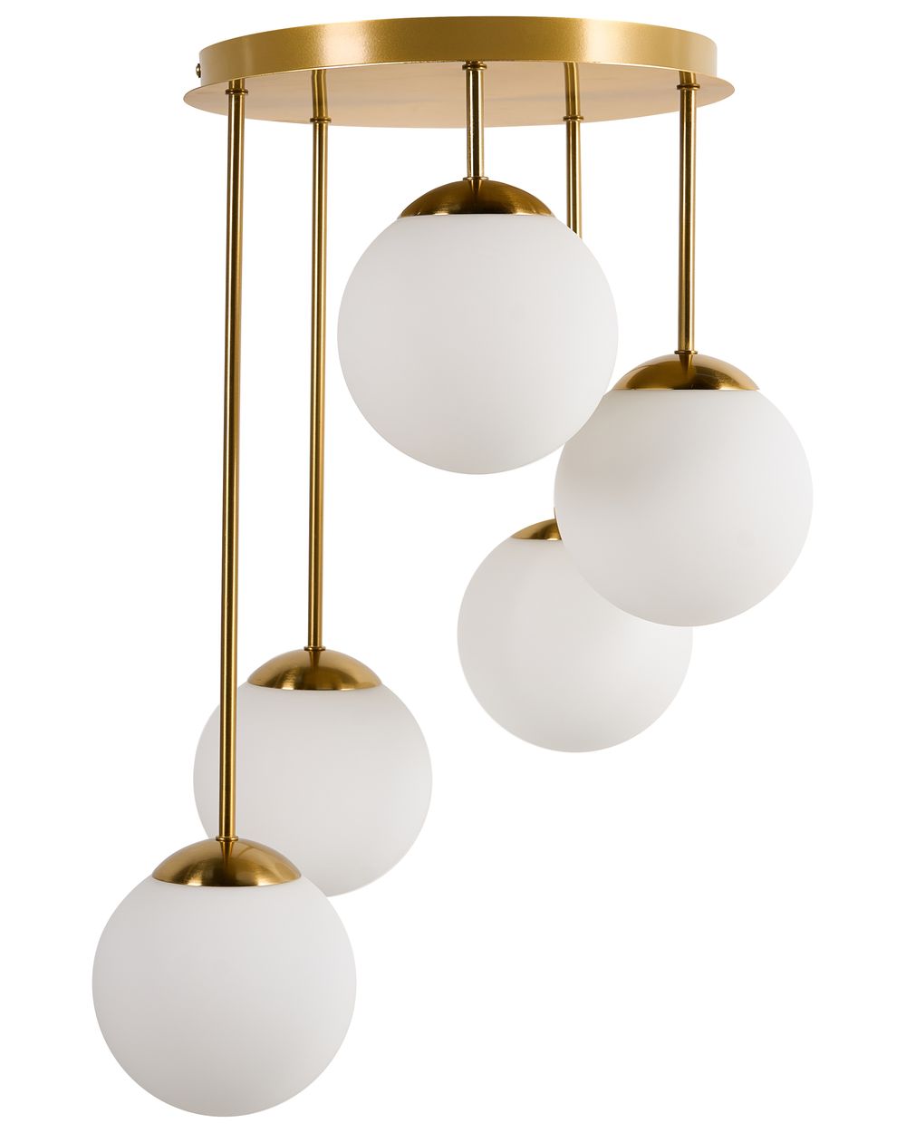 5-lichts hanglamp RIANA Metaal Messing