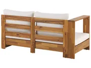 Garten Ecksofa mit Tisch 5-Sitzer MARETTIMO zertifiziertes Akazienholz Cremeweiß rechtsseitig_953841