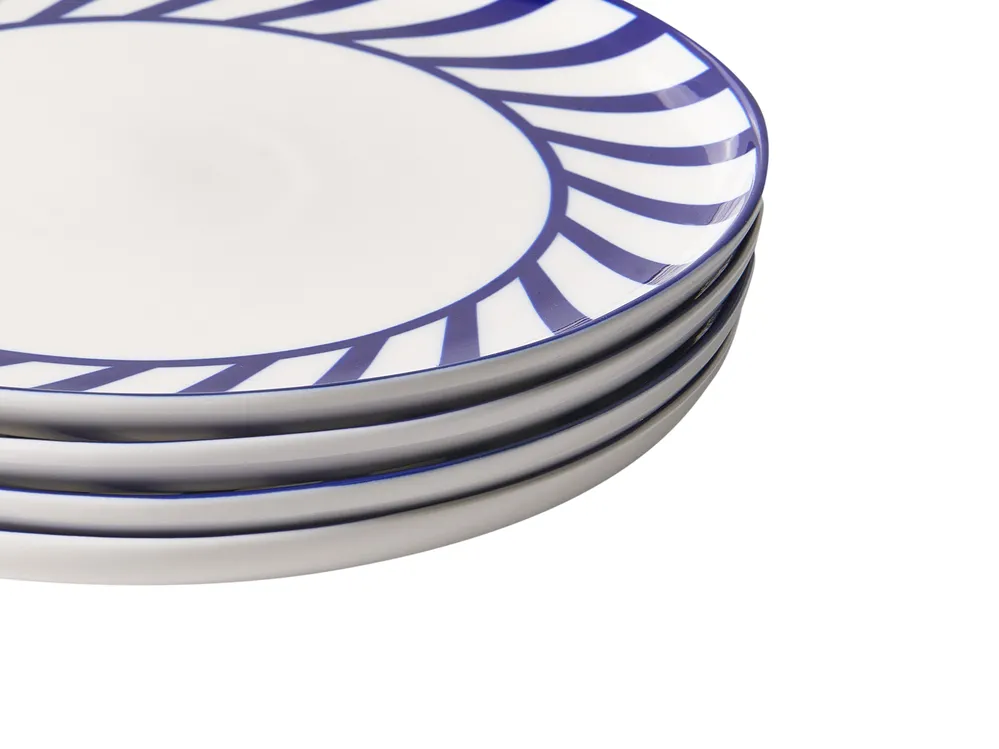 Tafelservice 24-teilig SHISO Porzellan Weiß / Blau_1064166