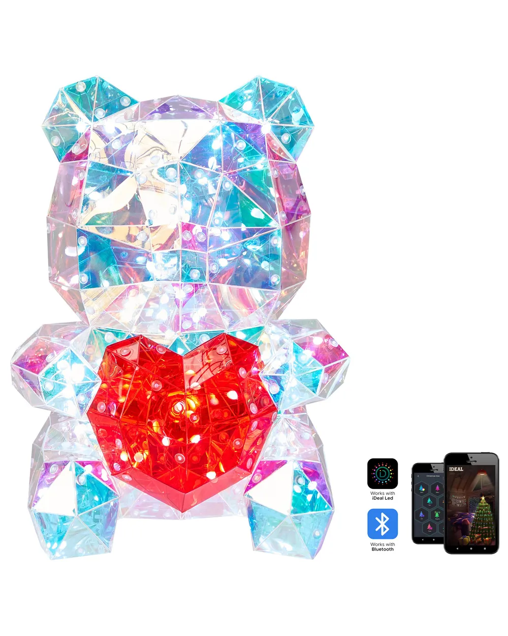 LED Dekoration Teddybär RIGEL mit App Bunt