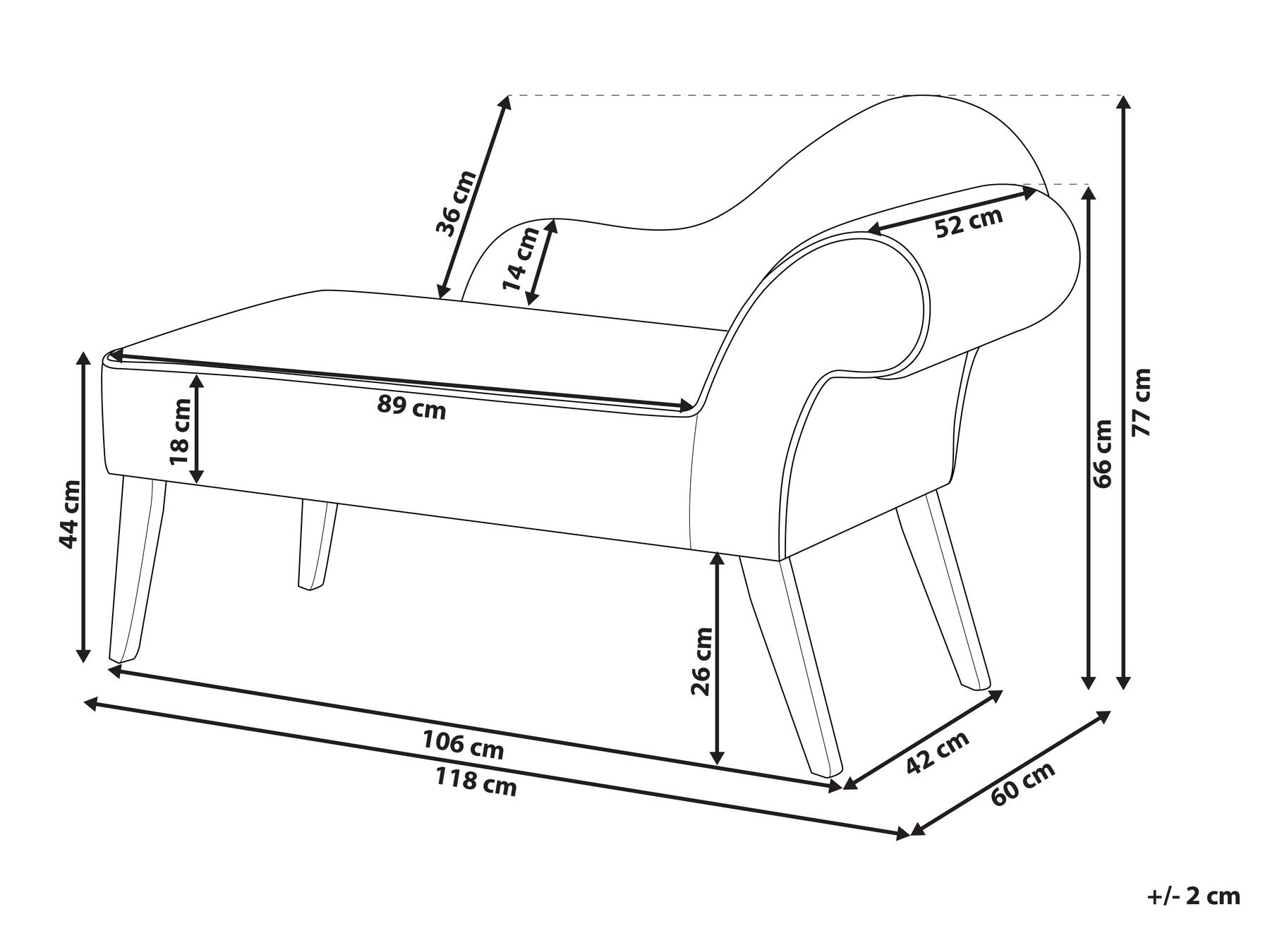 Rechtsseitige Chaiselongue BIARRITZ Samtstoff Dunkelgrün_733923