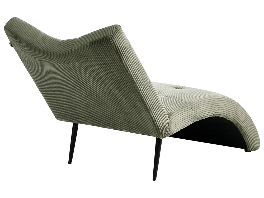 Chaiselongue QUILLY Cord Grün_1095979