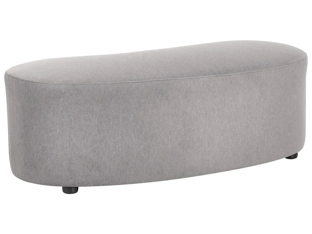 Sofa AMAL mit Ottomane Stoff Grau_1149728