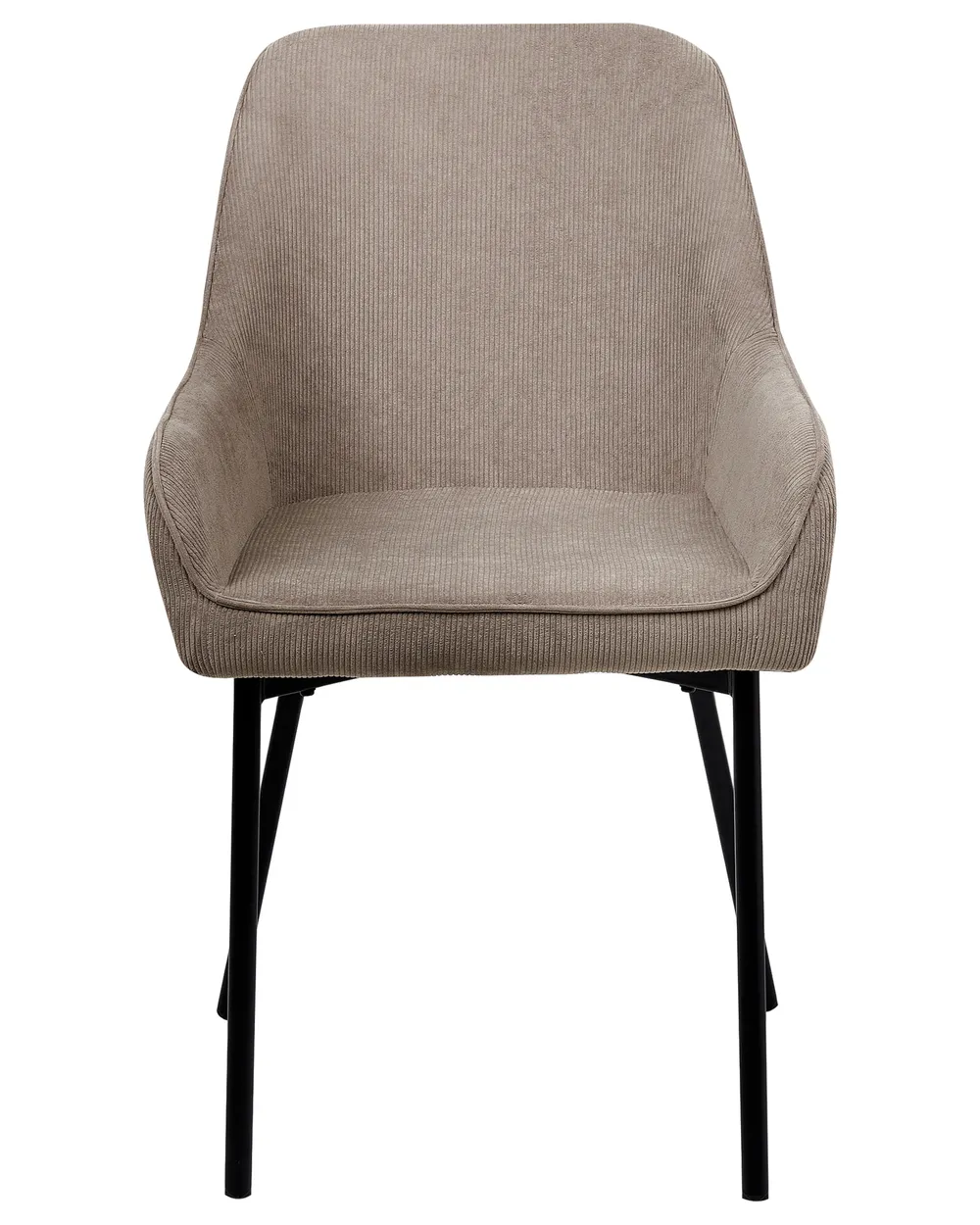 Set of 2 Dining Chairs LOVERNA Corduroy Beige_963158