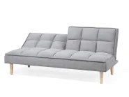 Schlafsofa 3-Sitzer SILJAN Stoff Hellgrau Grau_702074