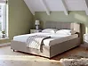 Bett mit Stauraum LAURESSES Stoff Taupe 140 x 200 cm