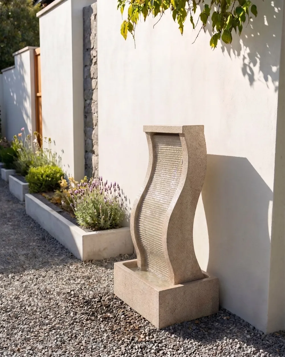 Gartenbrunnen LED FORMIGA Beige
