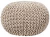 Pouf CONRAD Baumwolle Hellbeige