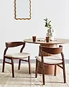Esszimmerstuhl 2er Set MAROA Holz Hellbeige