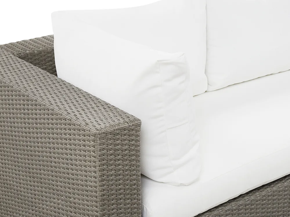 Garden Lounge Set with Table 8 Seater MAESTRO Modular PE Rattan Taupe_765235