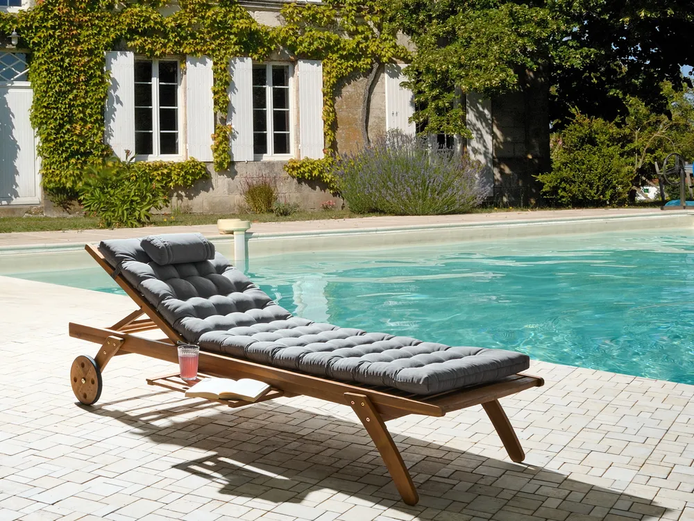 Liegenauflage CESANA PREMIUM 192 x 56 cm Grau meliert