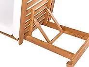 Sonnenliege mit Kissen LATERZA  mit Relaxfunktion zertifiziertes Akazienholz Weiß_1165860