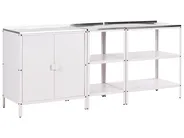 Outdoor-Küche 3er Set VILAMA Weiß Metall_976971