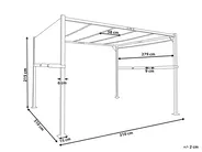 Pavillon LED PARGA 310 cm 310 cm Metall Beige_827694